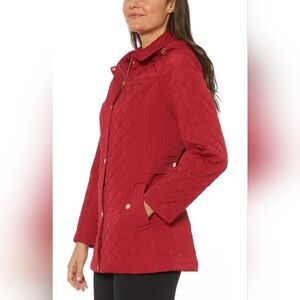 Weatherproof Women's Crimson Quilted Puffer Coat Red Size Xl.